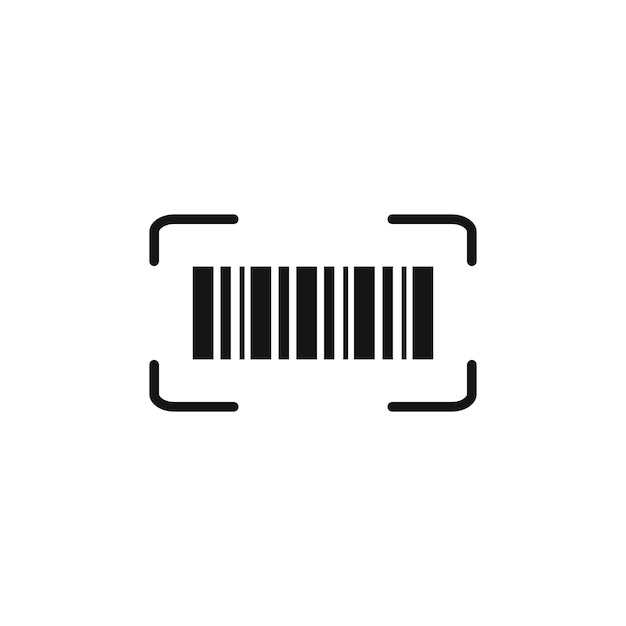Icono del escáner de códigos de barras Vector plano aislado en el contorno