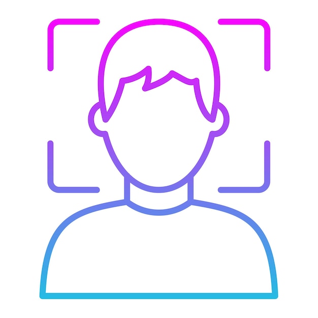 Icono del escáner facial