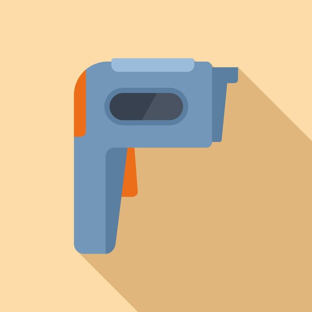Icono de escáner de temperatura de salud vector plano escáner láser comprobación de temperatura de la salud
