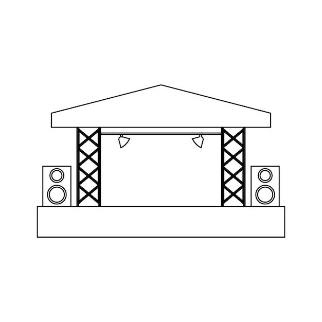 Icono de escenario del festival de música