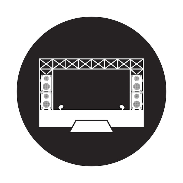 Icono de escenario del festival de música