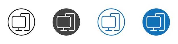 El icono de escritorio de la computadora es plano y se puede editar.