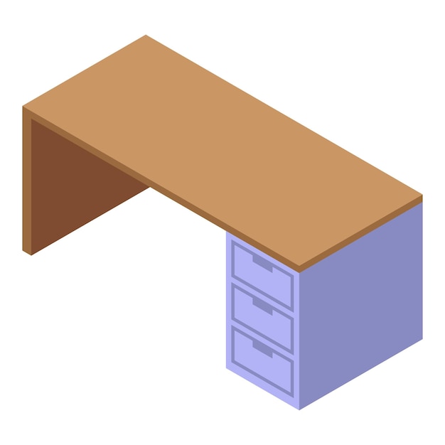 Icono de escritorio de computadora Isométrico de icono de vector de escritorio de computadora para diseño web aislado sobre fondo blanco