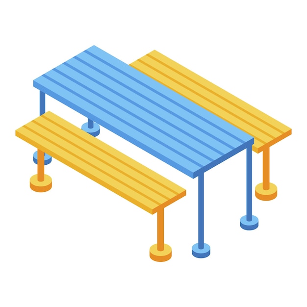 Icono de escritorio de juegos infantiles Isométrico de icono de vector de escritorio de juegos infantiles para diseño web aislado en fondo blanco