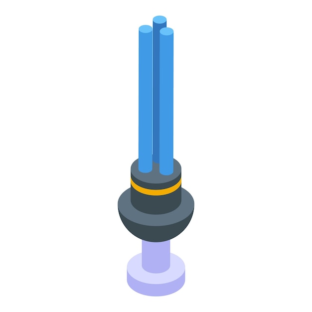 Icono de escritorio de lámpara UV Isométrico de icono de vector de escritorio de lámpara UV para diseño web aislado sobre fondo blanco