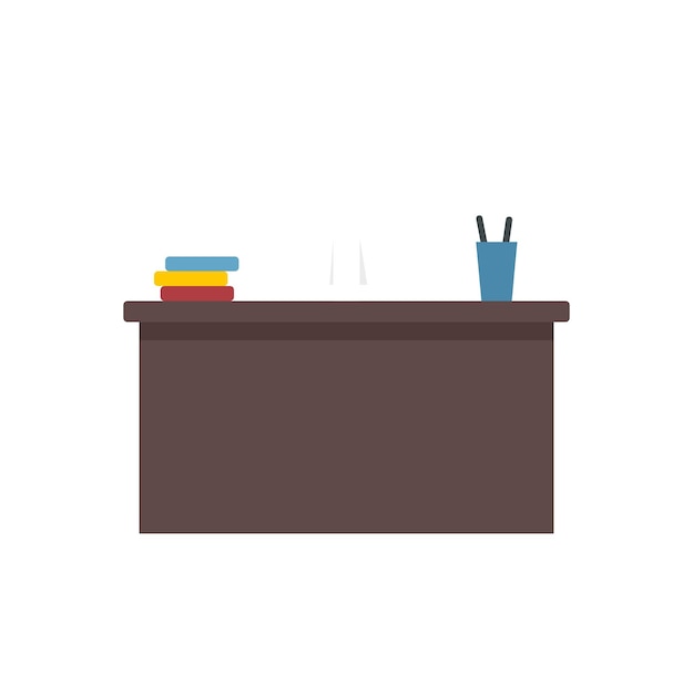 Icono de escritorio de Office Manager Ilustración plana del icono de vector de escritorio de Office Manager aislado sobre fondo blanco