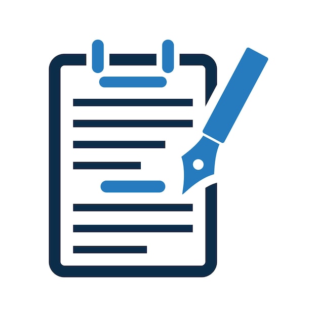 Icono de escritura de la composición