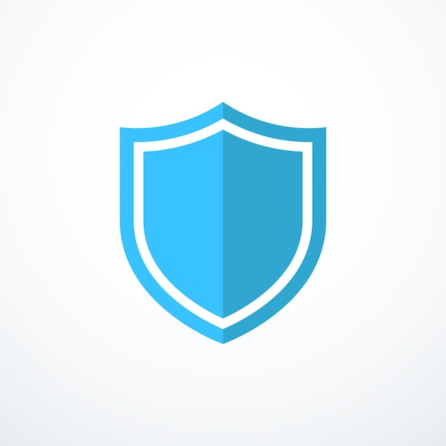 Ícono de escudo azul Ilustración vectorial