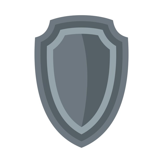 El icono del escudo del ejército aislado en la ilustración vectorial de fondo blanco