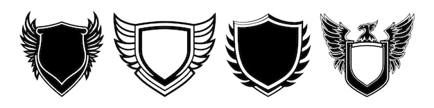 Icono de escudo en estilo moderno y plano aislado en fondo gris Ilustración vectorial EPS10