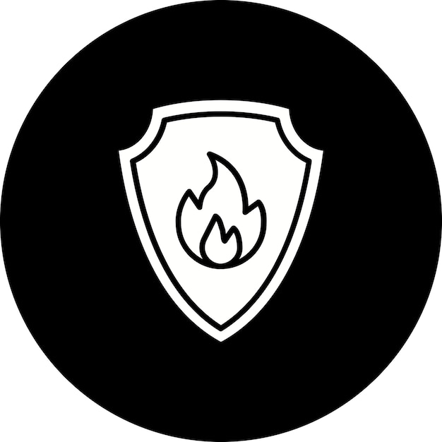Icono del escudo de fuego