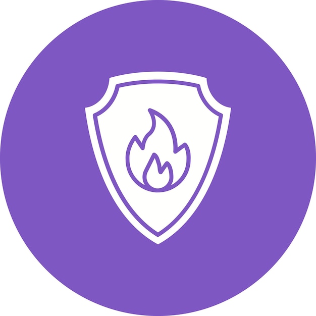 Icono del escudo de fuego