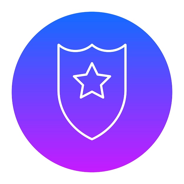 El icono del escudo de la policía