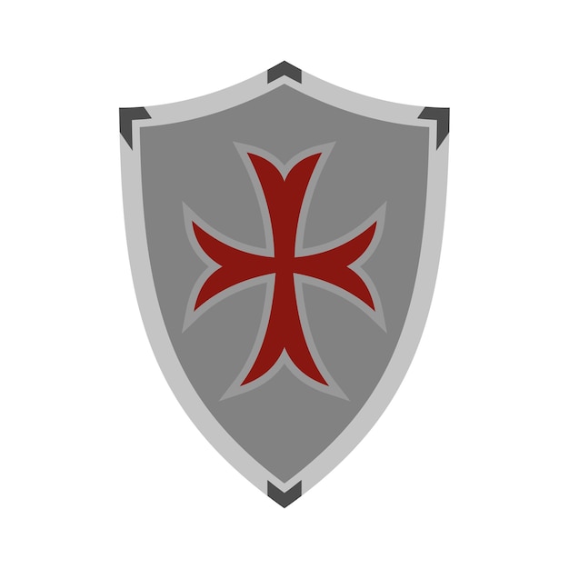 Icono de escudo de protección aislado en ilustración vectorial de fondo blanco