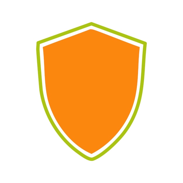 Icono de escudo Sistema de seguridad Alerta protección y tema de peligro Diseño aislado Ilustración vectorial