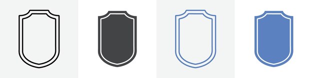 icono de escudo Vector de símbolo o signo de grupo