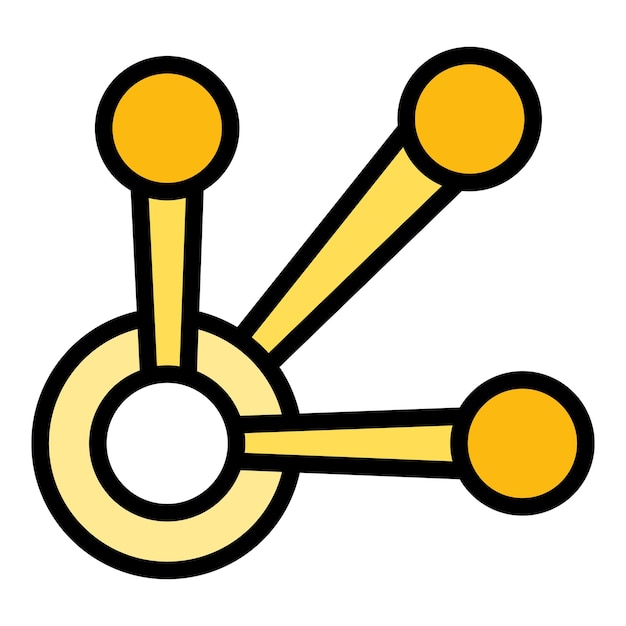 Icono de escuela de curso de negocios Esquema Icono de vector de escuela de curso de negocios para diseño web aislado en color de fondo blanco plano