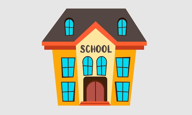Icono de escuela vector aislado sobre fondo blanco para su web y diseño de aplicaciones móviles
