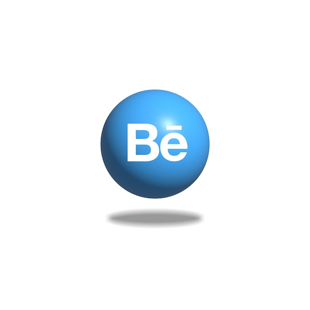 Vector el icono de la esfera 3d de behance.