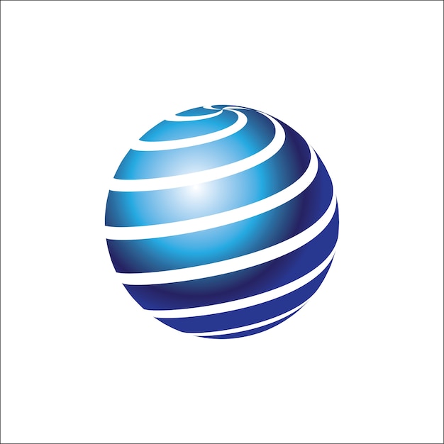 Icono de esfera 3D logo