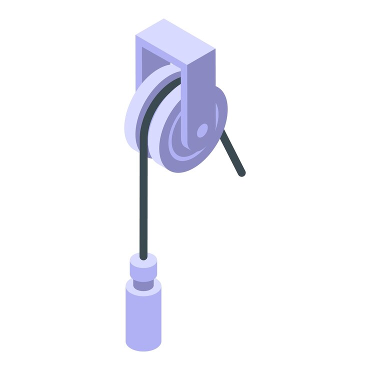 Vector icono de esfuerzo de cuerda de rollo isométrico de icono de vector de esfuerzo de cuerda de rollo para diseño web aislado sobre fondo blanco