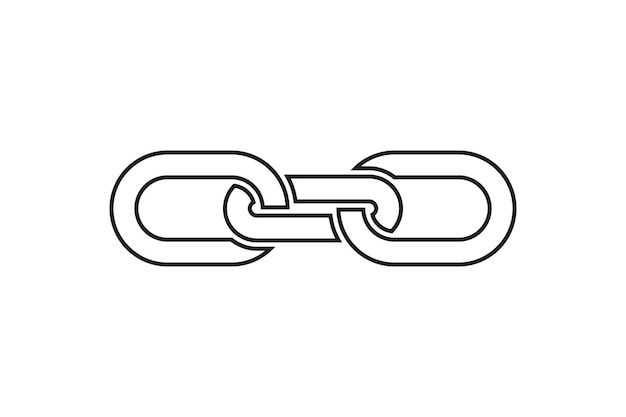 Icono de eslabón de cadena Ilustración de vector de signo de conexión Diseño de interfaz vinculada