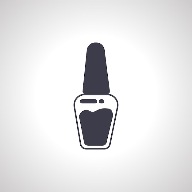 El icono del esmalte de uñas el pincel de esmalte del esmalta de uñas la barra de esmalt para el icono de la manicura