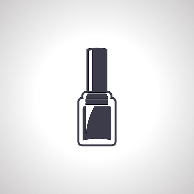 El icono del esmalte de uñas el pincel de esmalte del esmalta de uñas la barra de esmalt para el icono de la manicura