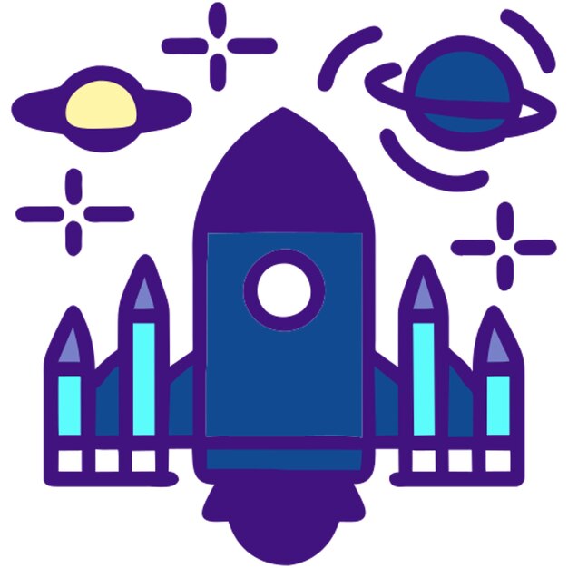 icono de espacio con contorno de color
