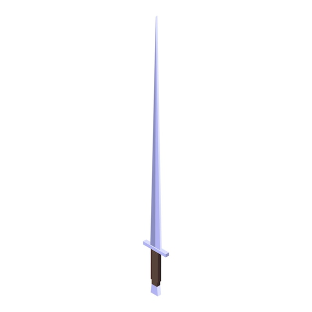 Icono de espada escandinava Isométrica del icono de vector de espada escandinava para diseño web aislado sobre fondo blanco