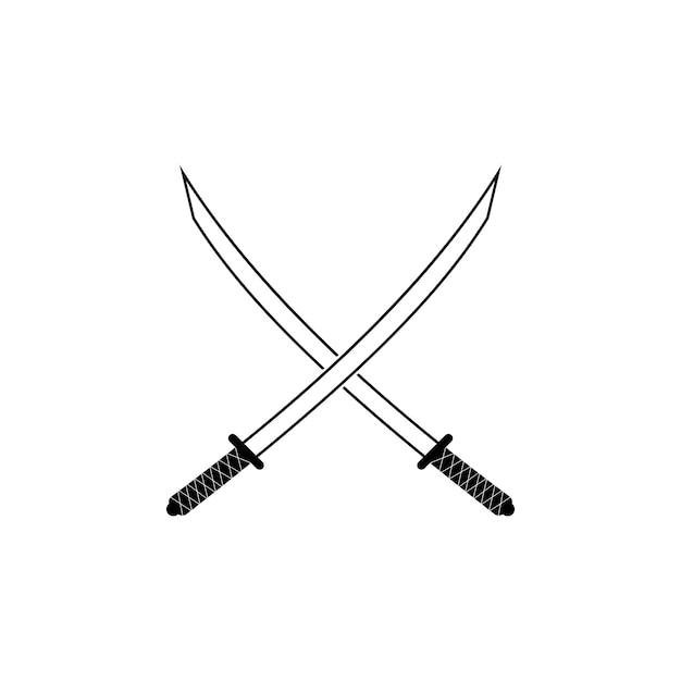 Vector icono de espada katana