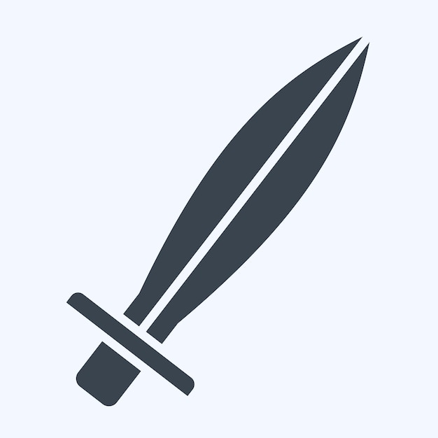 Icono Espada relacionada con el símbolo celta estilo glifo diseño simple editable