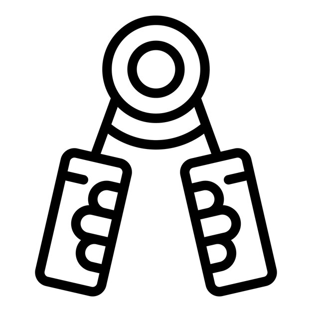 Icono de espander de hierro vector de contorno Elemento deportivo Banda de actividad