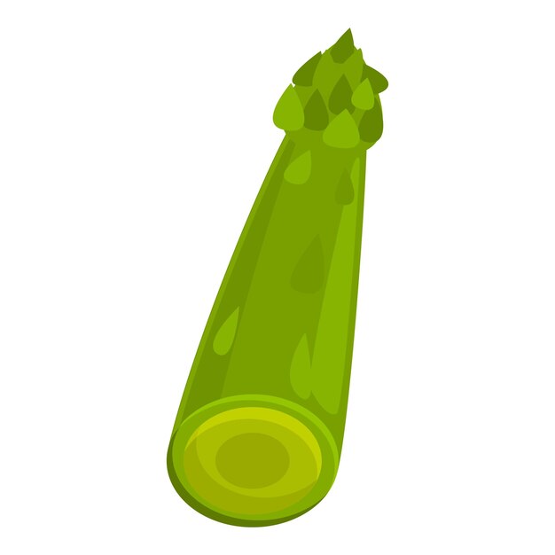 Icono de espárragos de vitamina Caricatura de icono de vector de espárragos de vitamina para diseño web aislado sobre fondo blanco