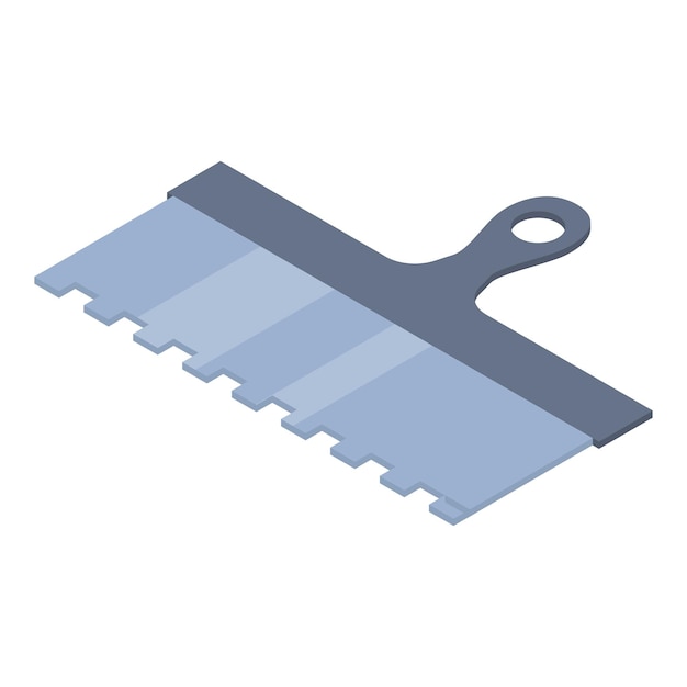 Icono de espátula de construcción Isométrico del icono de vector de espátula de construcción para diseño web aislado sobre fondo blanco