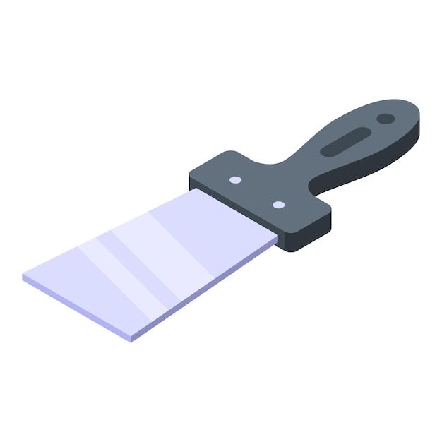 Icono de espátula de construcción Isométrico del icono de vector de espátula de construcción para diseño web aislado sobre fondo blanco