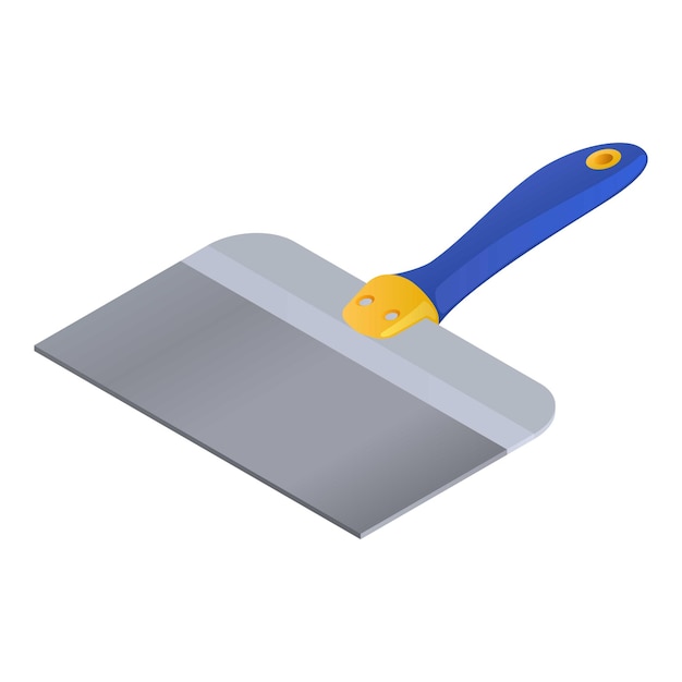 Icono de espátula de construcción Isométrico del icono de vector de espátula de construcción para diseño web aislado sobre fondo blanco