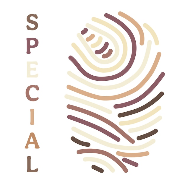 Un icono especial de huella digital de seguridad cibernética y concepto de autenticación de seguridad digital