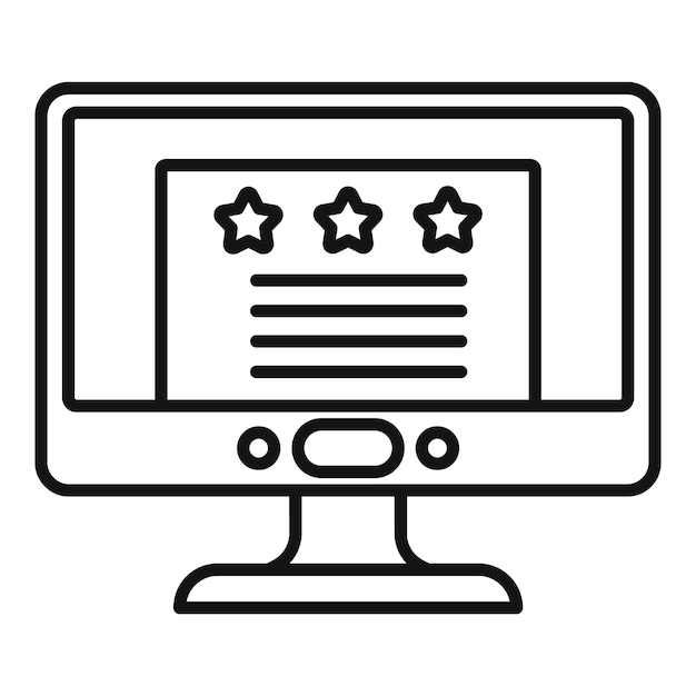 Icono de especialista en relaciones públicas en línea Contorno de icono de vector especialista en relaciones públicas en línea para diseño web aislado sobre fondo blanco