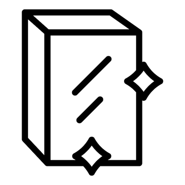 Icono de espejo limpio Ilustración de la superficie de vidrio brillante