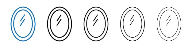 icono de espejo logotipo vectorial de esquema para la aplicación web