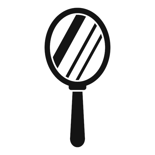 El icono del espejo del mango es un vector simple El tratamiento de la moda del cuerpo