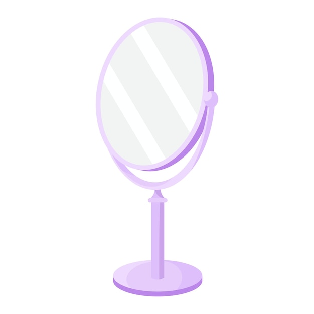 Icono de espejo de maquillaje Espejo redondo con soporte para rutinas de belleza y aseo Se utiliza para el cuidado de la piel y la aplicación de maquillajes