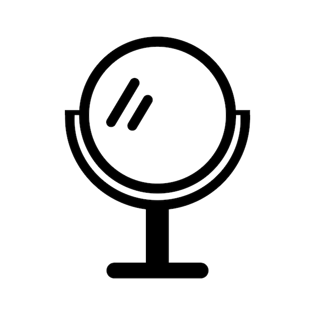 El icono del espejo de maquillaje