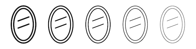 Ícono de espejo Signo del logotipo vectorial
