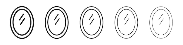 Ícono de espejo Signo del logotipo vectorial