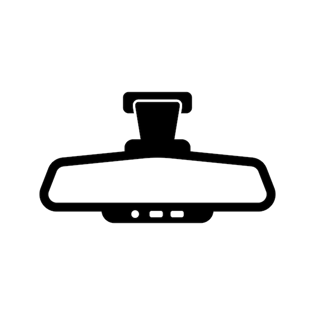 Icono del espejo trasero del coche Ilustración artística vectorial
