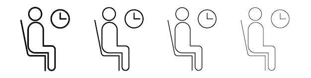 Ícono de espera Signo de ilustración plano