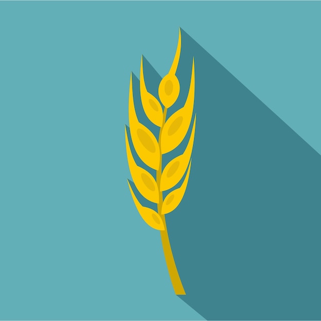 Icono de espiga de cebada Ilustración plana del icono de vector de espiga de cebada para web
