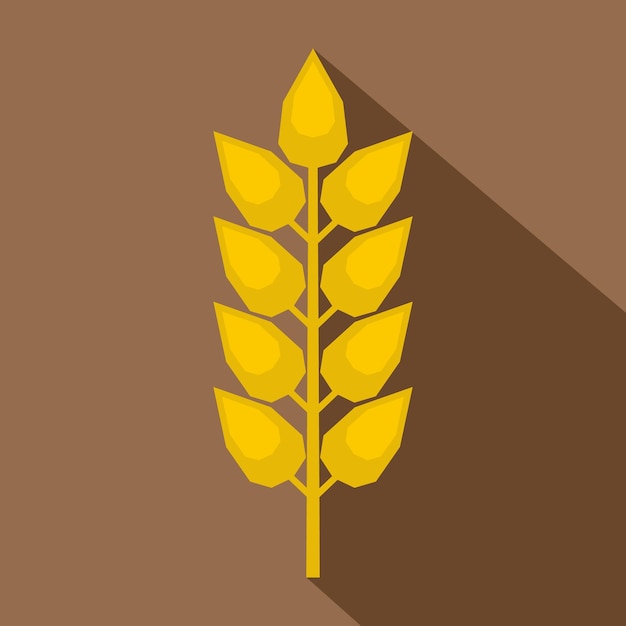 Icono de espiga larga Ilustración plana del icono de vector de espiga larga para web